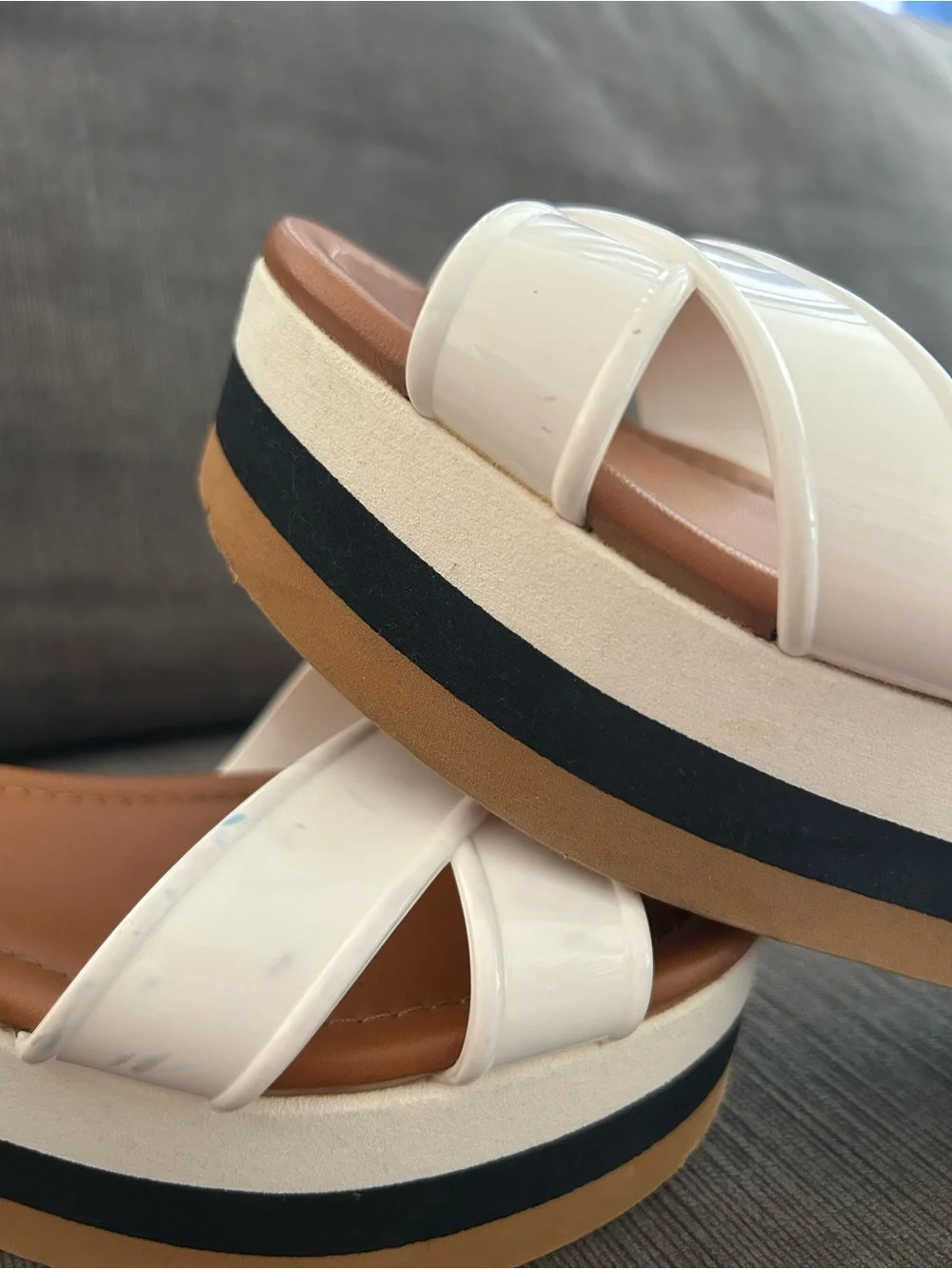 Fendi White Hydra Jelly Platform Sandals Size 39.5 (9.5)